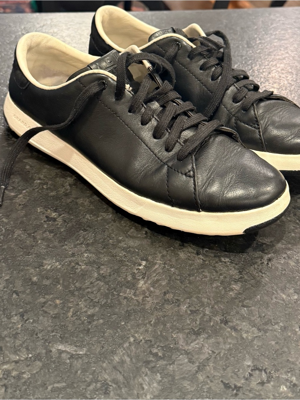 Cole Haan Grand CrossCourt Black Leather Sneakers Athletic Comfort fall 9.5